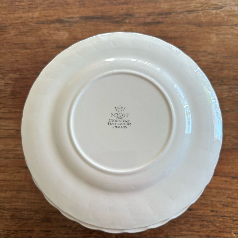 Vintage Myott Fine Ironstone Staffordshire England Small Desert Plates 14 - Picture 6 of 7